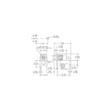 Concord Electronics TEST POINT JACK - NON-INSULATED - HORIZONTAL, 09-9094-1-063-100 09-9094-1-063